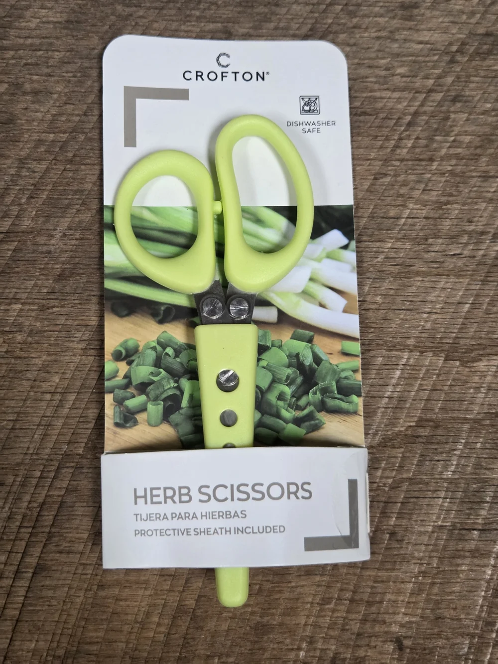 Crofton Lime Green Herb Snip Scissors with Sheath ~ Bin PP